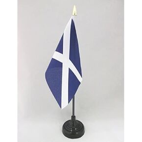 AZ FLAG Scotland Table Flag 4'' x 6'' - Scottish Desk Flag 15 x 10 cm - Golden Spear top