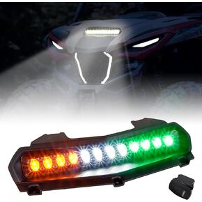 LED Hood Scoop Light for Yamaha RMAX 1000, RGB Hood Spot Light with Green Amber Strobe Lamp for Yamaha Wolverine RMAX2 RMAX4 1000 2021-2024 Accessories (1PCS)