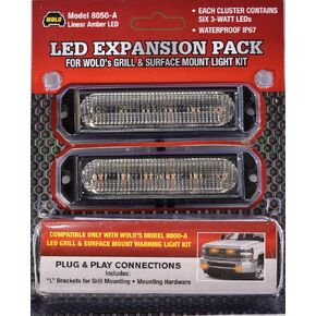 Wolo 8000-A LED Grill & Surface Mount Warning Light, Amber (SAE J595 Class 1 Certified)