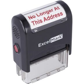 NO Longer at This Address Self Inking Rubber Stamp - Red Ink (ExcelMark A1539)