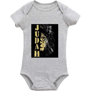 Lion Of Judah Cute Funny Lion Print Baby Long Sleeve Bodysuits Short Sleeve Rompers Jumpsuits