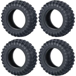 4PCS RC Crawler Tires Soft Rubber Wheel Tires 15x42mm for 1/18 Kyosho Jimny RC Crawler Car