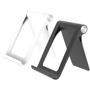 حامل الهاتف الخلوي، حامل هاتف محمول قابل للتعديل للمكتب متوافق مع جميع الهواتف الذكية، iPhone، Samsung، Galaxy، iPad، الكمبيوتر اللوحي 4-10 بوصة ملحقات المكتب (عبوتان) in Kuwait