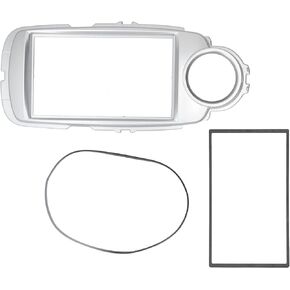 2Din Car Stereo Radio Fascia, Auto DVD Audio Stereo Player Navigation Panel Frame for Yaris XP130, for Vitz 2011-2014