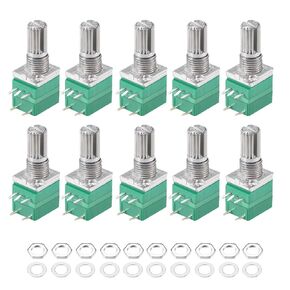 uxcell Potentiometer with Switch B100K Ohm Variable Resistors Single Turn Rotary Carbon Film Taper RV097NS 10pcs