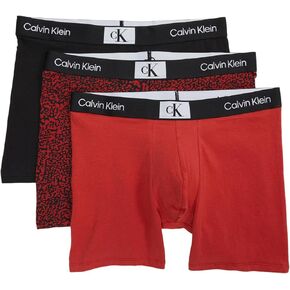 Calvin Klein 1996 Cotton Boxer Brief 3-Pack Black/Jazzberry Jam/Abstract Dots/Jazzberry Jam XL (40"-42")