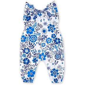 baby-girls Romper, 1 Piece Coverall, Sleeveless Jumpsuit With Long Pants, 1 Pack