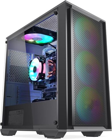 كمبيوتر مكتبي للألعاب - AMD Ryzen 5 5600G 6 core 3.9 جيجا هرتز - 16 جيجا DDR4 3200 ميجا هرتز - 1 تيرابايت M.2 NVMe - Windows 11 Pro - WiFi - كمبيوتر ألعاب (أبيض) in Saudi Arabia