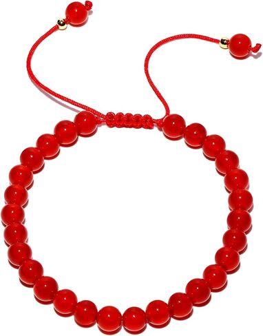 6mm Semi-Precious Stone Bracelets for Women Adjustable Handmade Positive Energy Crystals Beaded Bracelets Unisex in Saudi Arabia