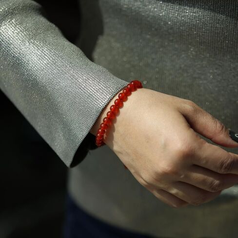 6mm Semi-Precious Stone Bracelets for Women Adjustable Handmade Positive Energy Crystals Beaded Bracelets Unisex in Saudi Arabia