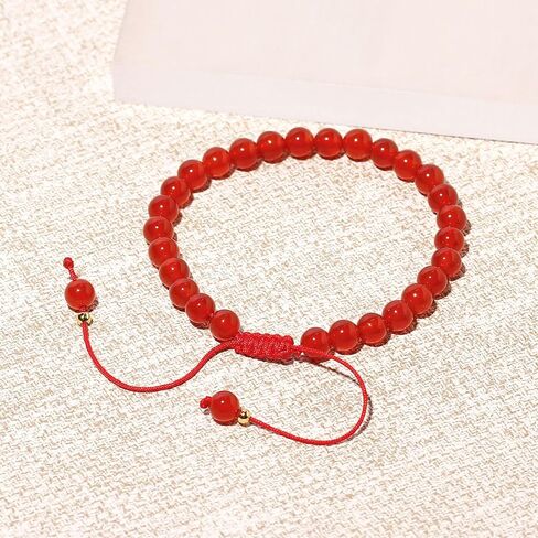6mm Semi-Precious Stone Bracelets for Women Adjustable Handmade Positive Energy Crystals Beaded Bracelets Unisex in Saudi Arabia