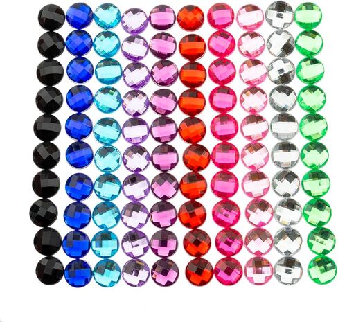 Summer-Ray 8mm Globe Cut Assorted Color 1000pcs Rhinestones Value Pack in Saudi Arabia