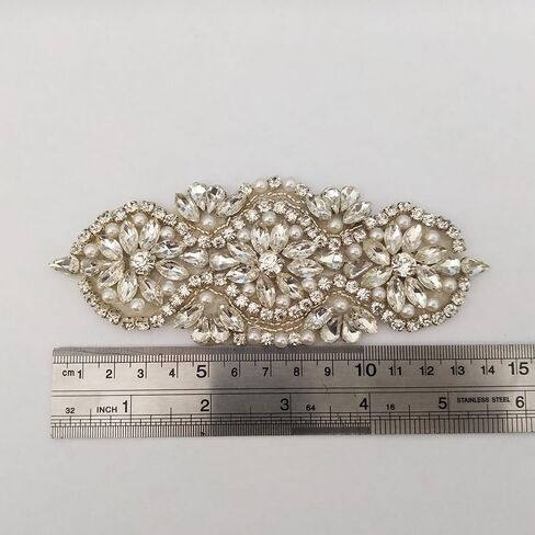 2 Pieces Rhinestone Applique Rhinestone Hot Fix Applique Rhinestone Iron on Patch LSAP008 in Saudi Arabia
