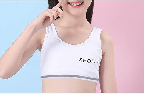 Girls’ Training Bra Set - 6PCS Girls Cotton Training Bras Sports Racerback Training Bralettes and Underwear Panties in Saudi Arabia