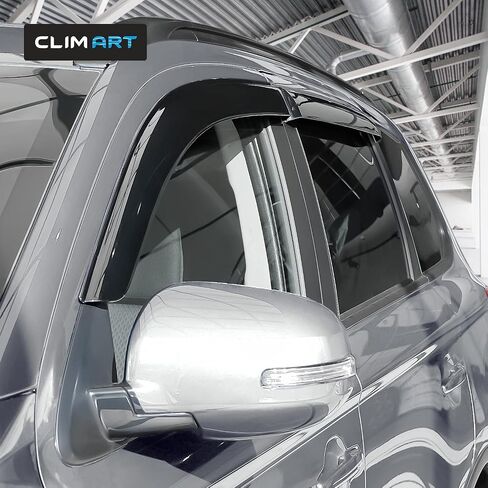 CLIM ART in-Channel Incredibly Durable Rain Guards for Toyota 4Runner 2010-2024, Original Window Deflectors, Vent Deflector, Vent Window Visors, Dark Smoke Truck Accessories, 4 pcs- 610080LP in Saudi Arabia