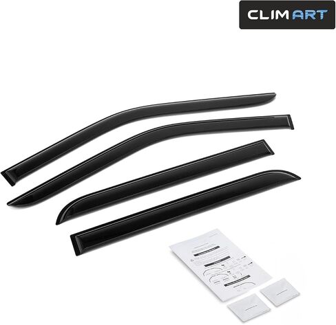 CLIM ART in-Channel Incredibly Durable Rain Guards for Toyota 4Runner 2010-2024, Original Window Deflectors, Vent Deflector, Vent Window Visors, Dark Smoke Truck Accessories, 4 pcs- 610080LP in Saudi Arabia