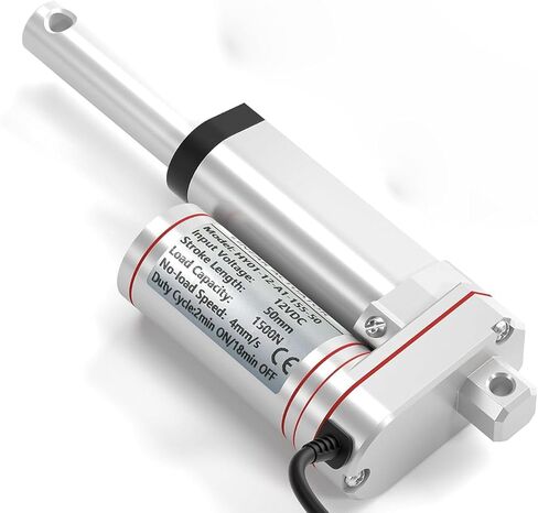 محرك خطي 12 فولت 2 بوصة (50 مم) 1500N(330LBS) محرك خطي للسكتة الدماغية للرفع، جميع التروس المعدنية، بدون تحميل: 4 مم/ثانية in Kuwait