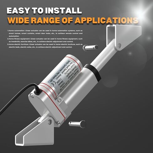 محرك خطي 12 فولت 2 بوصة (50 مم) 1500N(330LBS) محرك خطي للسكتة الدماغية للرفع، جميع التروس المعدنية، بدون تحميل: 4 مم/ثانية in Kuwait