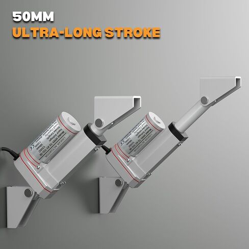 محرك خطي 12 فولت 2 بوصة (50 مم) 1500N(330LBS) محرك خطي للسكتة الدماغية للرفع، جميع التروس المعدنية، بدون تحميل: 4 مم/ثانية in Kuwait