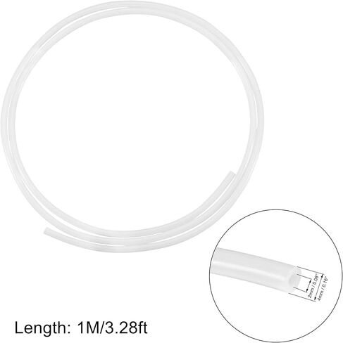 خرطوم أنابيب uxcell PTFE للطابعة ثلاثية الأبعاد 1.75 مم خيوط شفافة بطول 3.28 قدم مع تركيبات PC4-M6/M10 الهوائية in Kuwait
