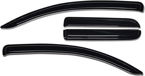 Lightronic WV94761 حاجب المطر الجانبي للنافذة الخارجية، دخان داكن، مجموعة من 4 قطع، تناسب سيارة تويوتا تندرا ذات الكابينة المزدوجة 2007-2021 in Saudi Arabia