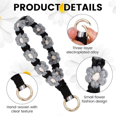 Boho Wristlet Keychain Wallet Lipstick Holder Handmade Wristband Bracelet in Saudi Arabia