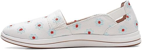 Clarks Women's Breeze Step Loafer, White Canva in Saudi Arabia