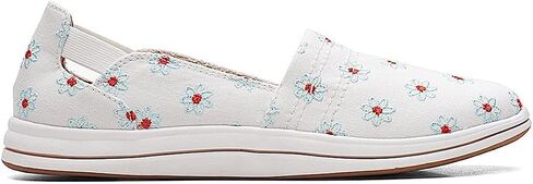 Clarks Women's Breeze Step Loafer, White Canva in Saudi Arabia