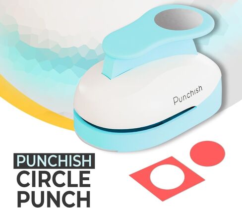 PUNCHISH- 5 Different Sizes Circle Punch Set with Sharp Blade for Smooth Edge Circles - Perfect Blue Color Tool for Crafting, Creating Patterns, Making Cards & Art Projects. in Saudi Arabia