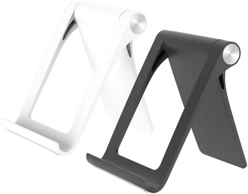 حامل الهاتف الخلوي، حامل هاتف محمول قابل للتعديل للمكتب متوافق مع جميع الهواتف الذكية، iPhone، Samsung، Galaxy، iPad، الكمبيوتر اللوحي 4-10 بوصة ملحقات المكتب (عبوتان) in Kuwait