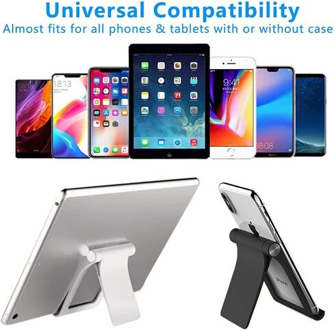 حامل الهاتف الخلوي، حامل هاتف محمول قابل للتعديل للمكتب متوافق مع جميع الهواتف الذكية، iPhone، Samsung، Galaxy، iPad، الكمبيوتر اللوحي 4-10 بوصة ملحقات المكتب (عبوتان) in Kuwait