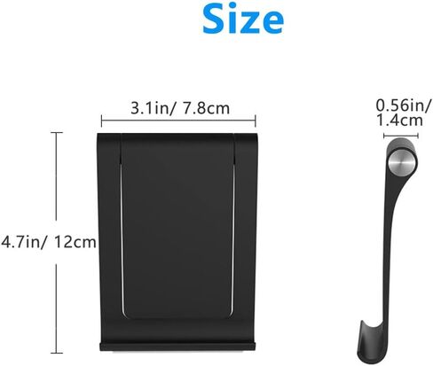 حامل الهاتف الخلوي، حامل هاتف محمول قابل للتعديل للمكتب متوافق مع جميع الهواتف الذكية، iPhone، Samsung، Galaxy، iPad، الكمبيوتر اللوحي 4-10 بوصة ملحقات المكتب (عبوتان) in Kuwait