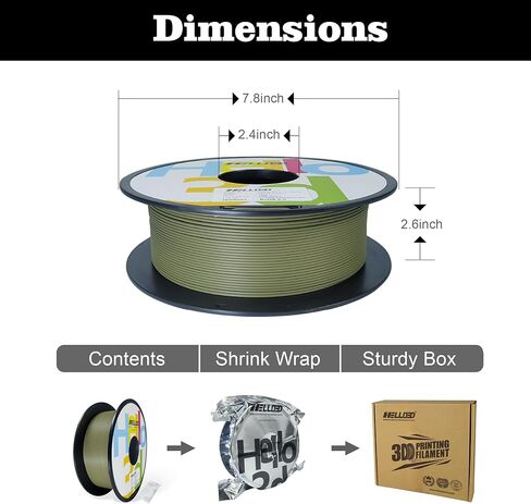 HELLO3D 3D Printer Filament, Black PLA Filament 1.75mm, Dimensional Accuracy +/-0.05mm, Fit Most FDM 3D Printing, Vacuum Packaging, 1 kg Spool (2.2 lbs), 330 Meters in Saudi Arabia