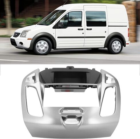 إطار قرص DVD صوتي 2DIN، استبدال ديكور محول لوحة القيادة لسيارة Transit Tourneo Connect 2013,2014,2015 (رمادي فضي) in Kuwait