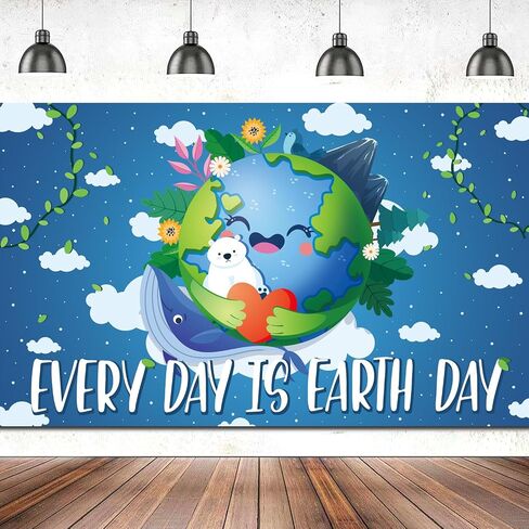 Large 71" X 43" Earth Day Decorations Banner, Earth Day Banner for School Classroom Decorations, Earth Day Decor Banner, Earth Day Party Decorations and Supplies for Earth Day Party Indoor Outdoor in Saudi Arabia