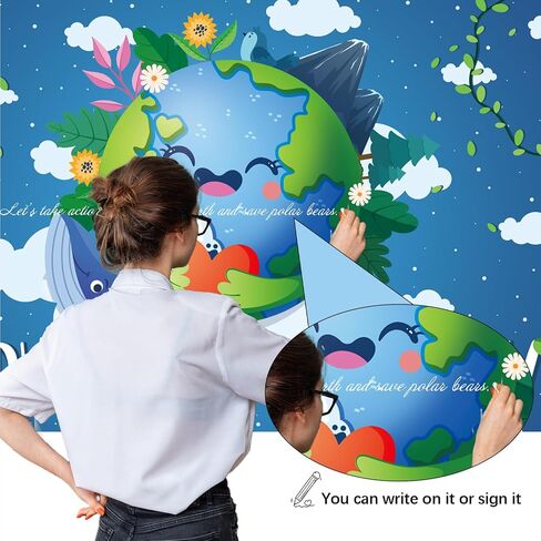Large 71" X 43" Earth Day Decorations Banner, Earth Day Banner for School Classroom Decorations, Earth Day Decor Banner, Earth Day Party Decorations and Supplies for Earth Day Party Indoor Outdoor in Saudi Arabia