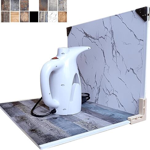 لوحات خلفية للصور مع حقيبة حمل 7 قطع 14 نمط مقاس 16 × 12 بوصة خلفية تصوير بيضاء من الطوب الخشبي للمنتج والطعام in Kuwait