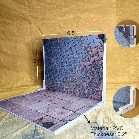 لوحات خلفية للصور مع حقيبة حمل 7 قطع 14 نمط مقاس 16 × 12 بوصة خلفية تصوير بيضاء من الطوب الخشبي للمنتج والطعام in Kuwait