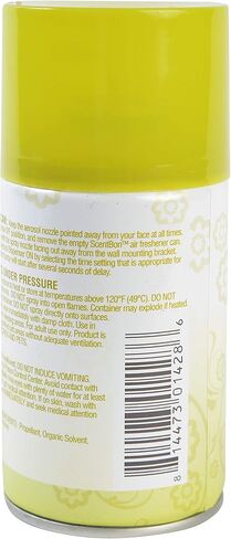 Air Freshener Refill Metered Aerosol Can, Cinnamon, Fresh Linen, Green Apple, Mango, Ocean, Vanilla, Pack of 12 (12, Green - Green Apple Scent) in Kuwait