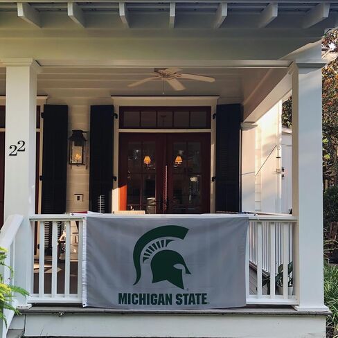 لافتات أعلام جامعة ولاية ميشيغان الصحراوية والصبار سبارتانز MSU 100% بوليستر للاستخدام الداخلي والخارجي 3×5 علم (التصميم I) in Saudi Arabia