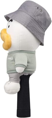 غطاء رأس سائق زي KAKAO FRIENDS GOLF Urban Solid، غطاء نادي الجولف، غطاء ناعم من الألياف الدقيقة، مع حامل تي شيرت الجولف in Kuwait