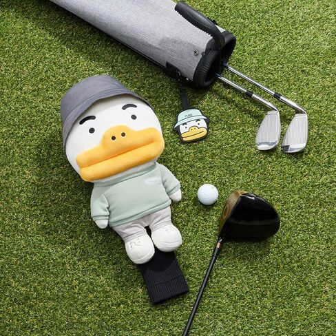 غطاء رأس سائق زي KAKAO FRIENDS GOLF Urban Solid، غطاء نادي الجولف، غطاء ناعم من الألياف الدقيقة، مع حامل تي شيرت الجولف in Kuwait