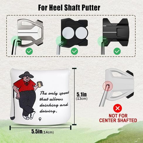 غطاء مضرب الجولف المضحك، غطاء مضرب رائع مع مغناطيس قوي لـ Taylormade Spider X، Spider EX، Spider GTX Putter in Kuwait