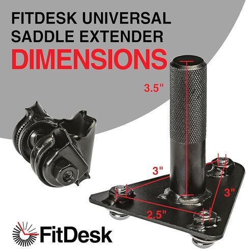 موسع السرج العالمي من FitDesk لموديلات FDX 2.0 و3.0 - محول مقعد دراجة تمرين قابل للتعديل - هيكل صلب ملحوم من الفولاذ - امتداد الساق للأشخاص بطول 6 أقدام أو أطول in Kuwait