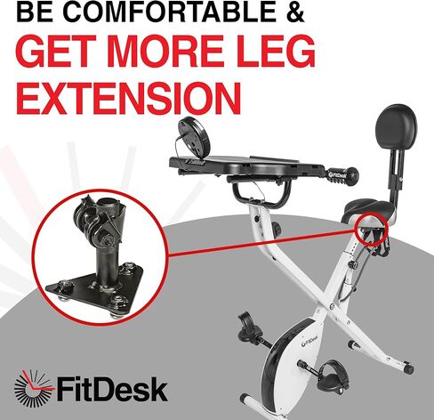 موسع السرج العالمي من FitDesk لموديلات FDX 2.0 و3.0 - محول مقعد دراجة تمرين قابل للتعديل - هيكل صلب ملحوم من الفولاذ - امتداد الساق للأشخاص بطول 6 أقدام أو أطول in Kuwait