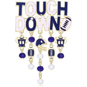 Game Day Brooches for Women Football Brooch Pins Touch Down Brooches Red Black Blue White Team Spirit Accessories Game Day Outfits Football Jewelry Party Favor Gifts in Kuwait