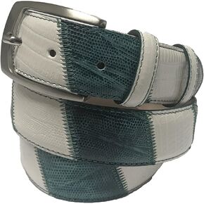 Fresco Golf Full Grain Italian Leather Lizard Embossed Patchwork Men’s Belt in Saudi Arabia