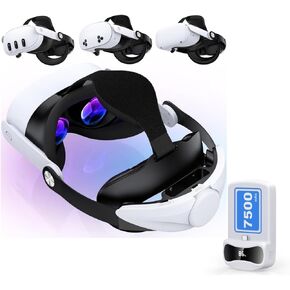 حزام رأس الراحة في Kawaye متوافق مع Meta Quest 2/Quest 3S/Quest 3 حزام رأس ، ملحقات حزام VR قابلة للتعديل مع دعم سادة ناعمة وتقليل الضغط لحزام رأس Oculus in Kuwait