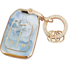 For GMC Key Fob Cover Car Key Shell with Fashion Keychain Fit For GMC Acadia Terrain Yukon Chevy Suburban Tahoe Smart Key (5-Button Pink) in Kuwait