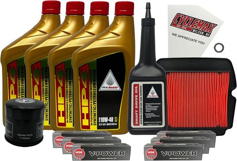 Semi Synthetic Full Service Kit compatible with 2006-2017 Honda Goldwing GL 1800 GL1800 with Spark Plugs and Shaft Drive Oil in Saudi Arabia